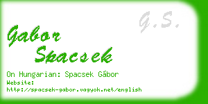gabor spacsek business card